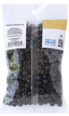 Hello Hobby Pony Bead Mix, Black, 500 Pieces, Plastic Craft Beads for Jewelry Making and DIY Projects