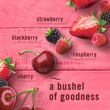 Air freshener scent notes graphic with strawberry, blackberry, raspberry, cherry