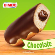 Chocolate cream-filled sweet roll illustration on Bimbo Nito chocolate wrapper