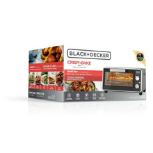 Black+Decker Crisp 'N Bake PRO air fryer toaster oven box with oven pictured