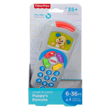 Fisher-Price Laugh & Learn Puppy’s Remote retail box with 6–36M label