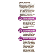 Basmati rice cooking preparation and stovetop instructions text panel