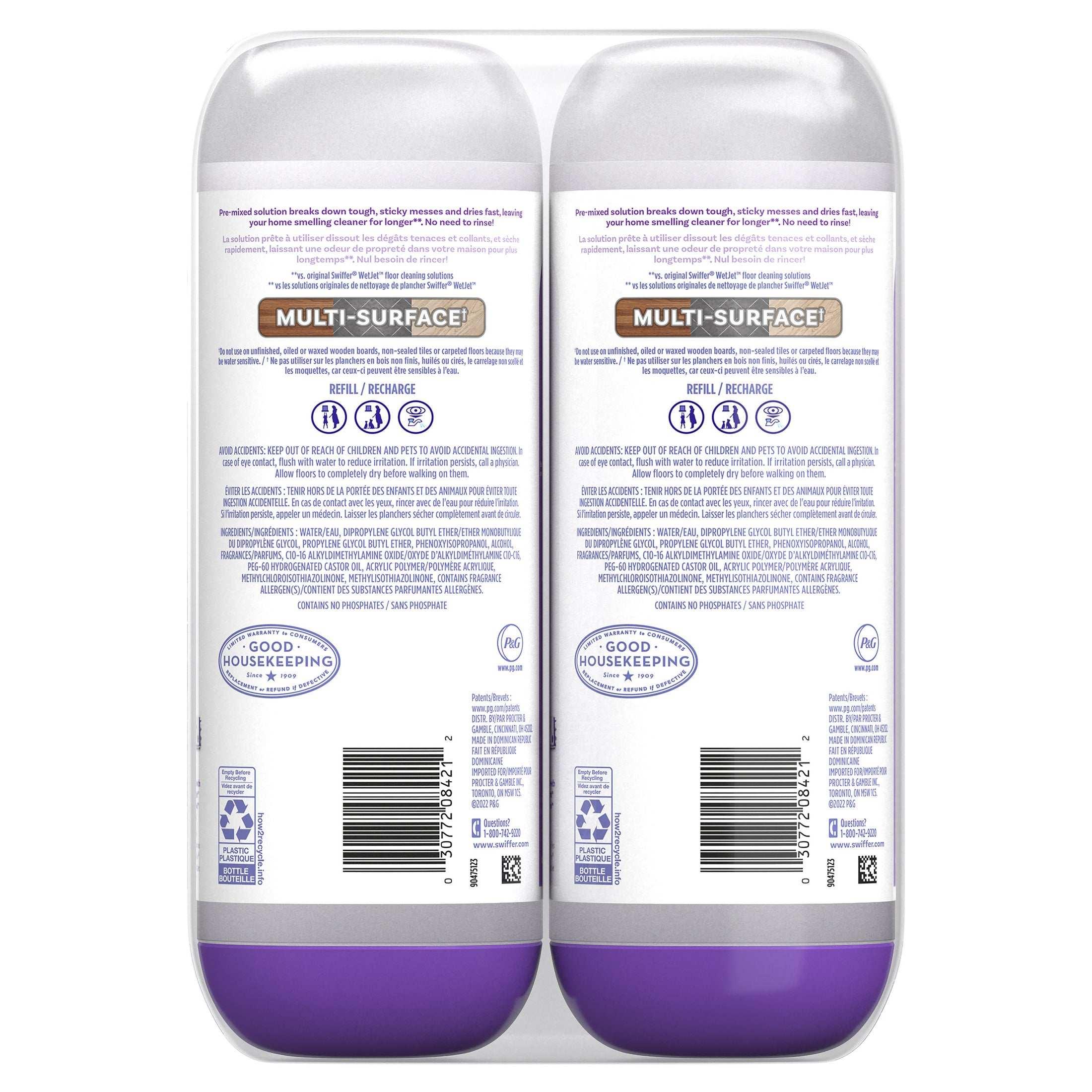 Swiffer Power Mop Refill Solution, Tile, Vinyl, Laminate, Wood, Floor Cleaner, Lavender, 50.6 fl oz - USA MEGA SHOP