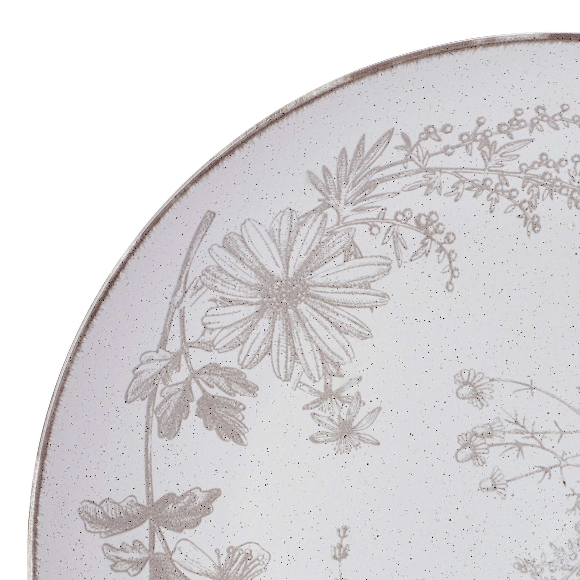 Pfaltzgraff Enchanted Bloom 12 Piece Stoneware Dinnerware Set Gray