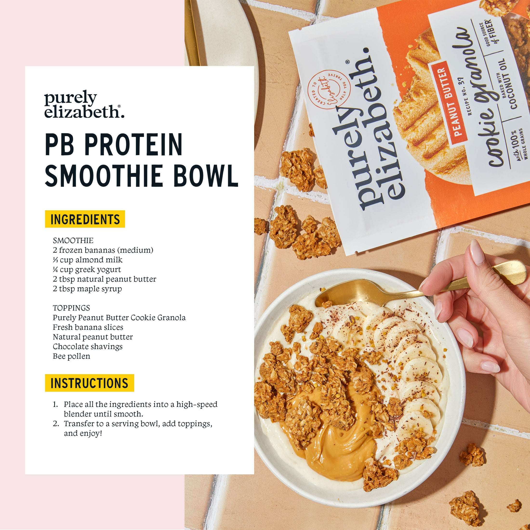 Purely Elizabeth Cookie Granola, Peanut Butter, Gluten-Free, 9 oz Bag