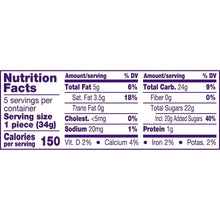 Chocolate candy eggs Nutrition Facts panel with calories and nutrient amounts