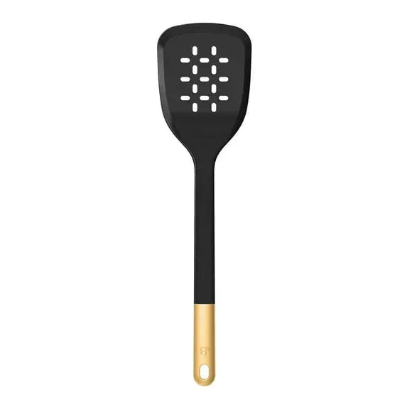 Beautiful 6-Piece Silicone Kitchen Utensil Tool Set with Rotating Rack, Black Sesame by Drew Barrymore