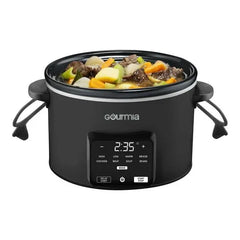Gourmia Programmable Slow Cooker 4.5 Qt with Digital Controls and Auto Keep Warm, Black - USA MEGA SHOP