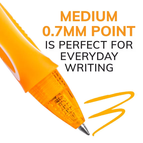BIC Gelocity Quick Dry Gel Pens, School Supplies, Medium Point, 0.7 mm, Assorted Colors, 16-Count
