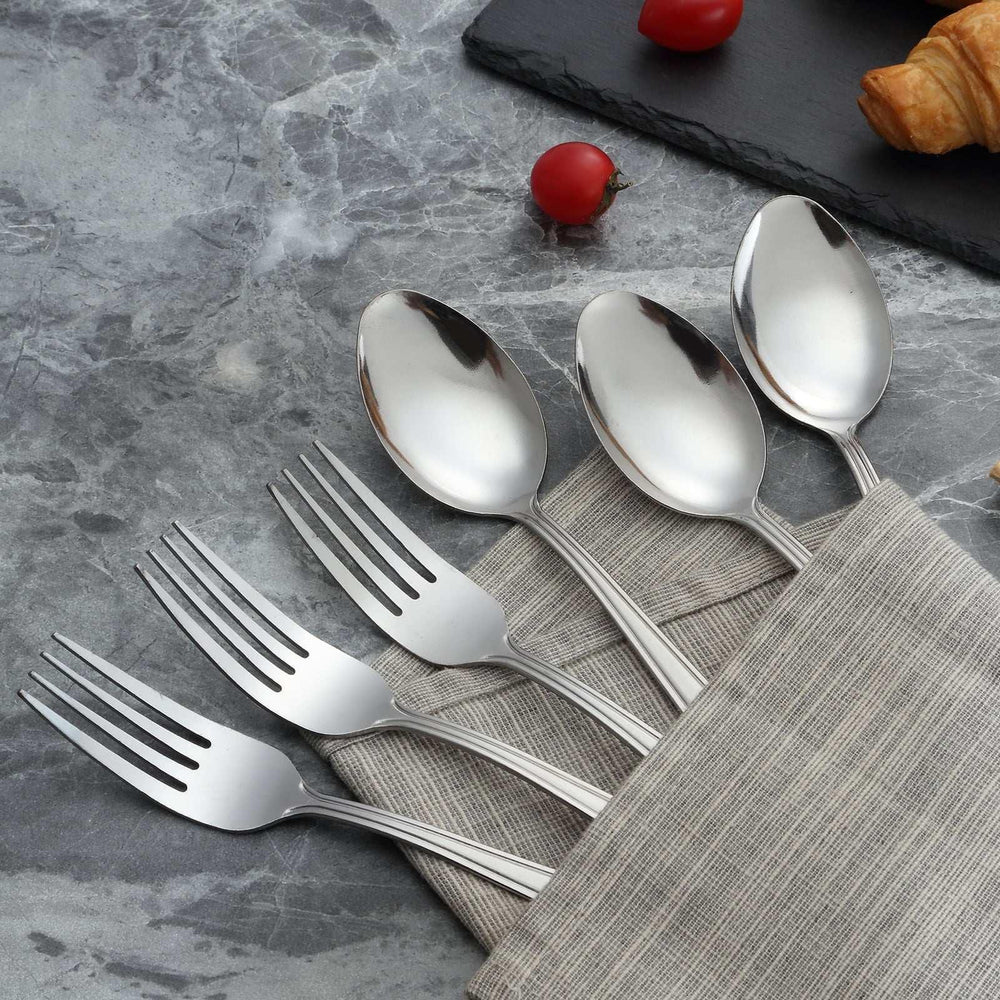 Mirdinner Dinner Forks and Spoons Set, Stainless Steel Silverware Flatware Set, Salad Fork and Soup Spoon, Using for Home, Kitchen or Restaurant, Mirror Polished, Dishwasher Safe - USA MEGA SHOP