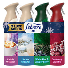 Febreze Air Mist holiday spray set with four bottles in seasonal scents