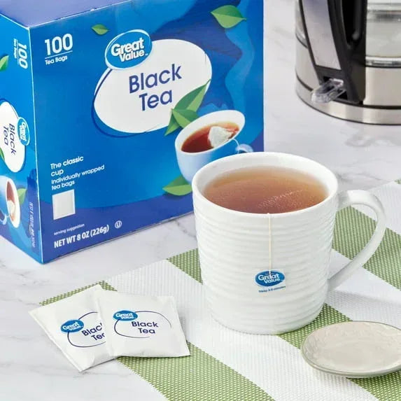 Great Value Black Tea Bags, 8 oz