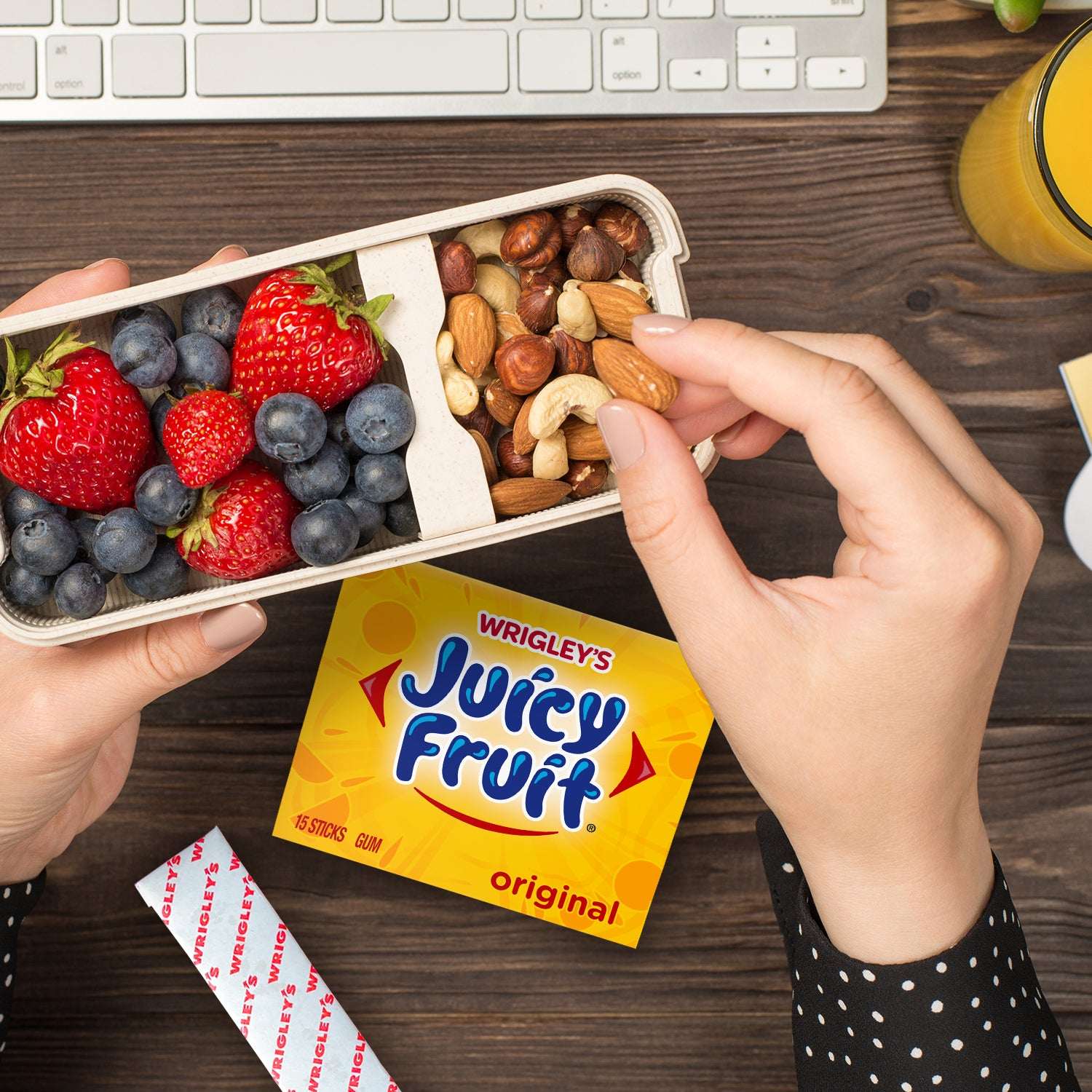 Juicy Fruit Original Bubble Gum, Single Pack - 15 Pieces