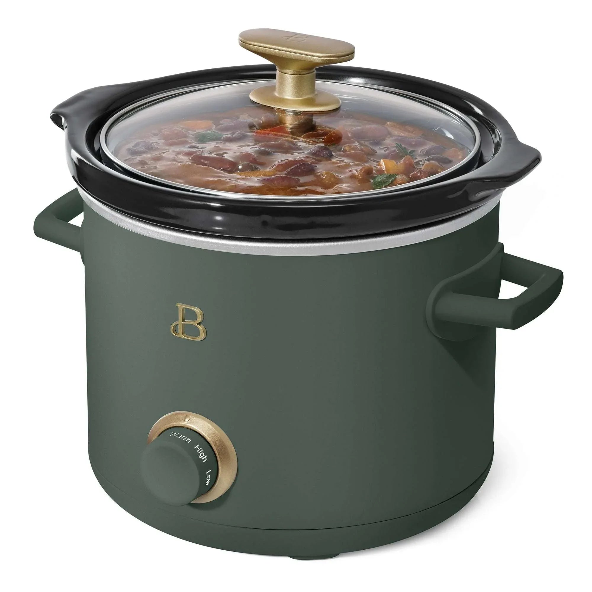 Beautiful 2 Qt Manual Slow Cooker, 2-Pack, Thyme Green + Porcini Taupe by Drew Barrymore - USA MEGA SHOP
