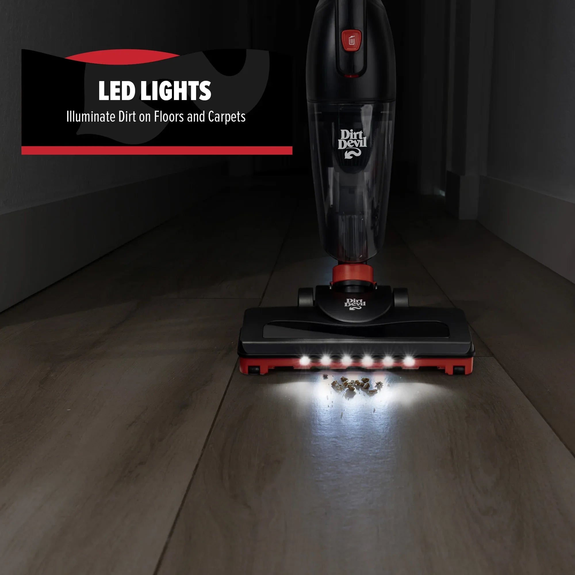 Dirt Devil 3-in-1 Lightweight Corded Stick Vacuum Cleaner and Handheld with LED Lights, Multi-Surface Cleaning, Model EV1426CS