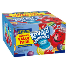 Kool-Aid Jammers Tropical Punch 30 pouch value pack box, front view