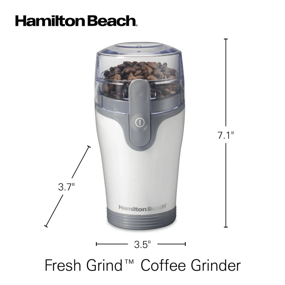 Hamilton Beach Fresh Grind Electric Coffee Grinder, White - USA MEGA SHOP