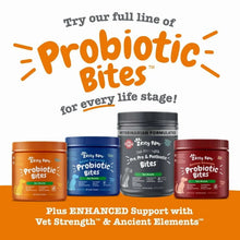 Probiotic Bites product lineup image showing multiple supplement jars