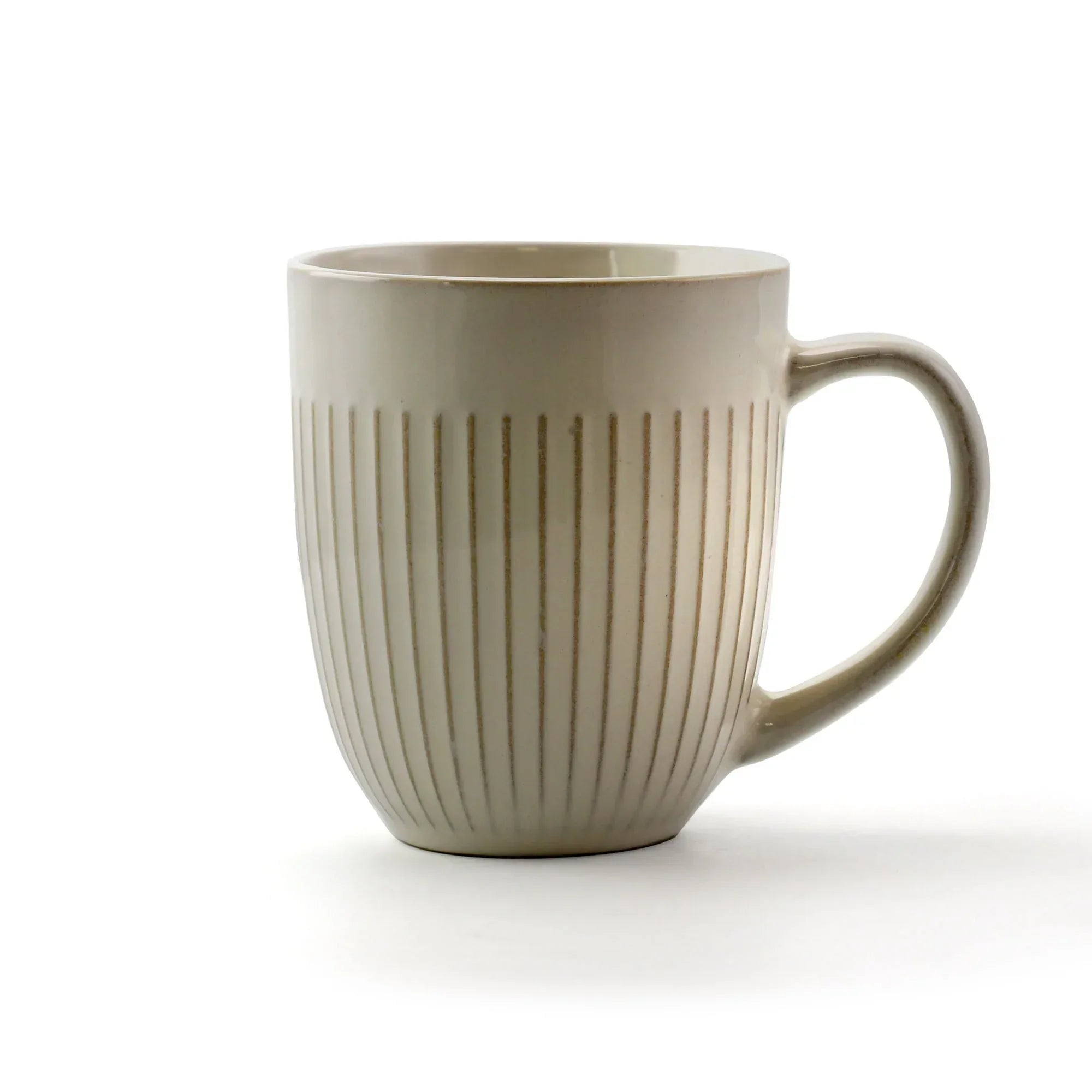 Elama Market Finds 16 Piece Round Stoneware Dinnerware Set in Embossed White