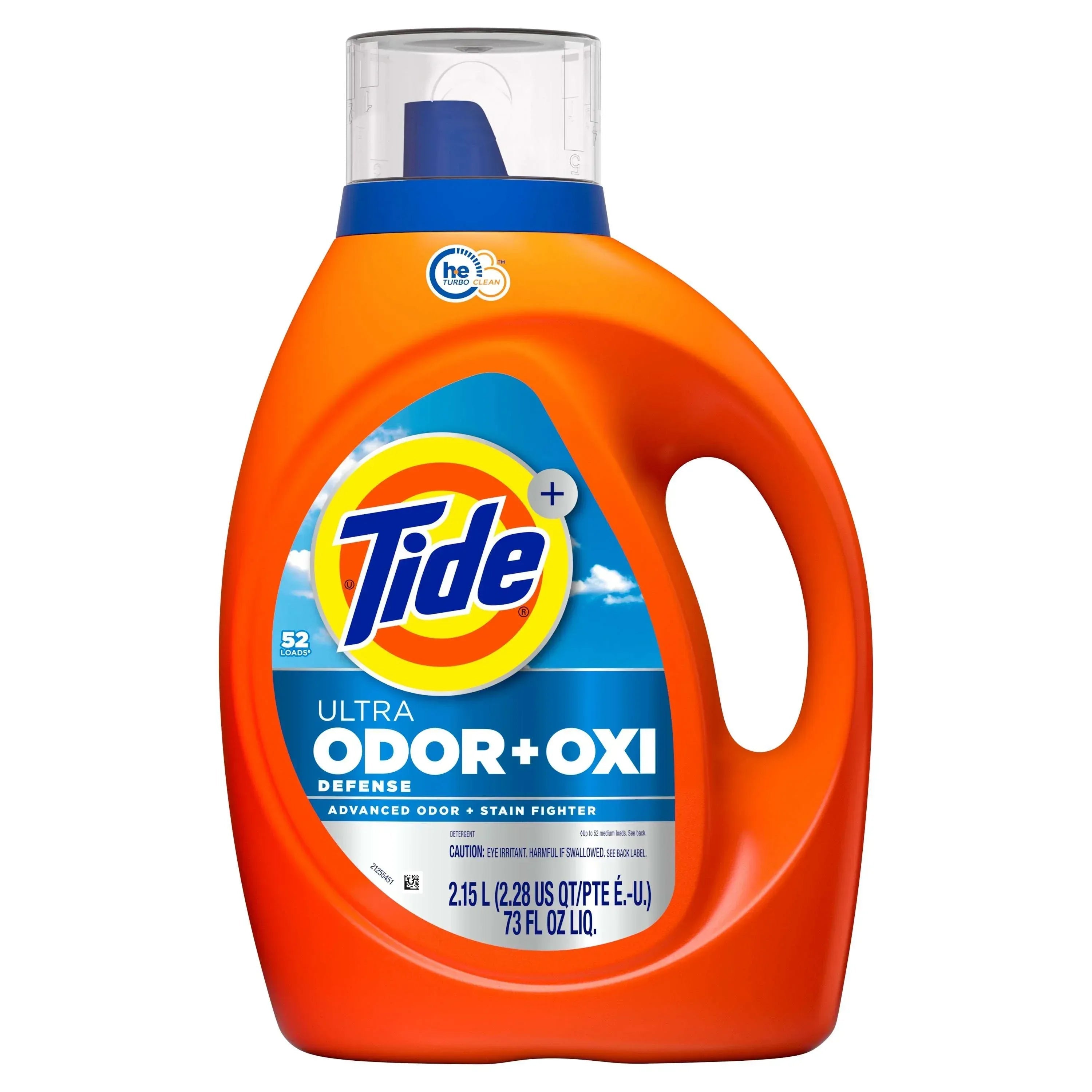 Tide Ultra Odor Defense Plus Oxi Liquid Laundry Detergent, 73 fl oz, 52 Loads