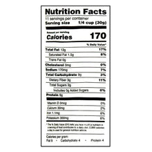 Nutrition Facts label for roasted & salted pistachios (Great Value)