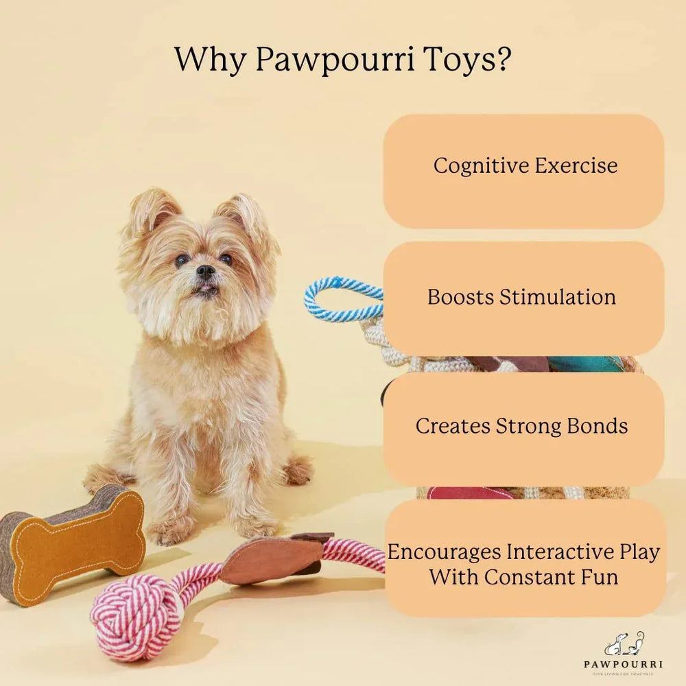 Pawpourri Brown Zebra Rope and Chew Toy for Dogs and Cats - USA MEGA SHOP
