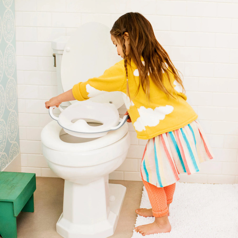 MunchkinÂ® Sturdyâ„¢ Toddler Potty Seat, Built-in Handles, Gray, Unisex - USA MEGA SHOP