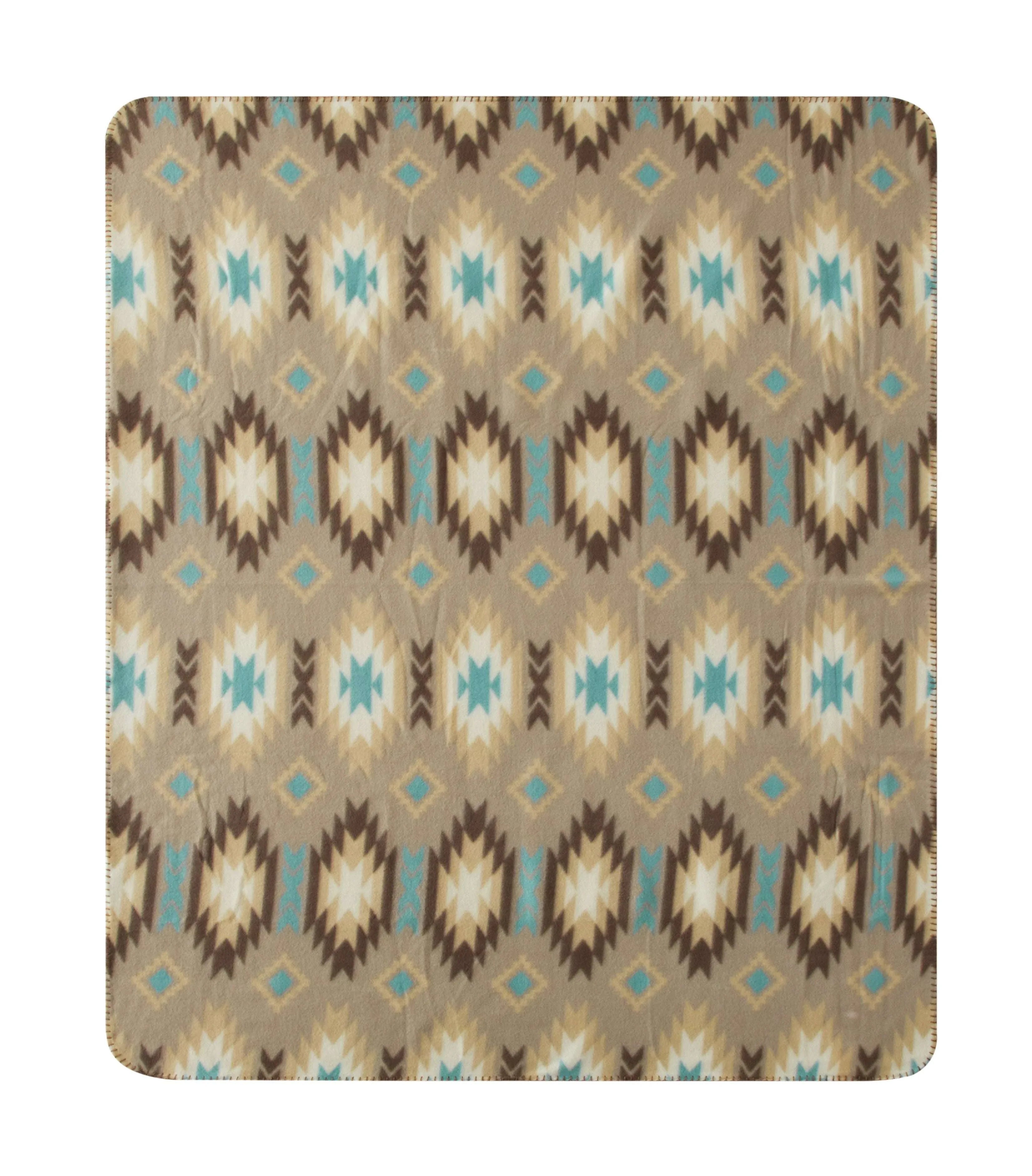 Mainstays Cozy Aztec Print Fleece Throw Blanket 50"x 60", All Ages