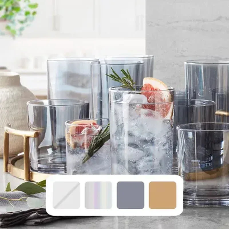 Member'S Mark 16-Piece Crystal Drinkware Set (Assorted Colors)