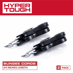Hyper Tough 24 inch EPDM Rubber Strap Bungee Cords, 2-Pack