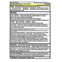 Drug Facts information panel with warnings, directions, and inactive ingredients text