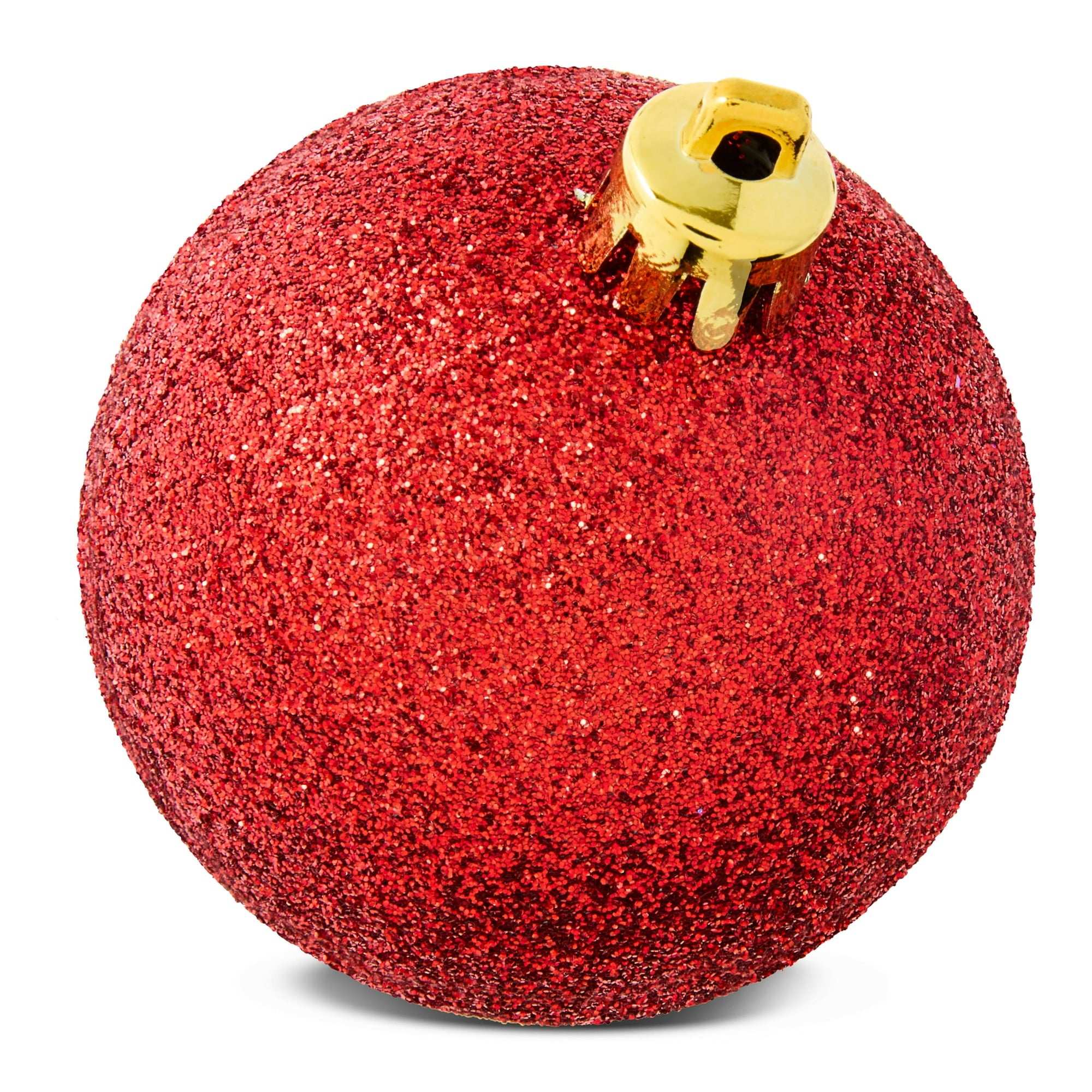 24-Count Red Shatterproof Multi-Textured Christmas Ornaments, 2.36 in, by Holiday Time