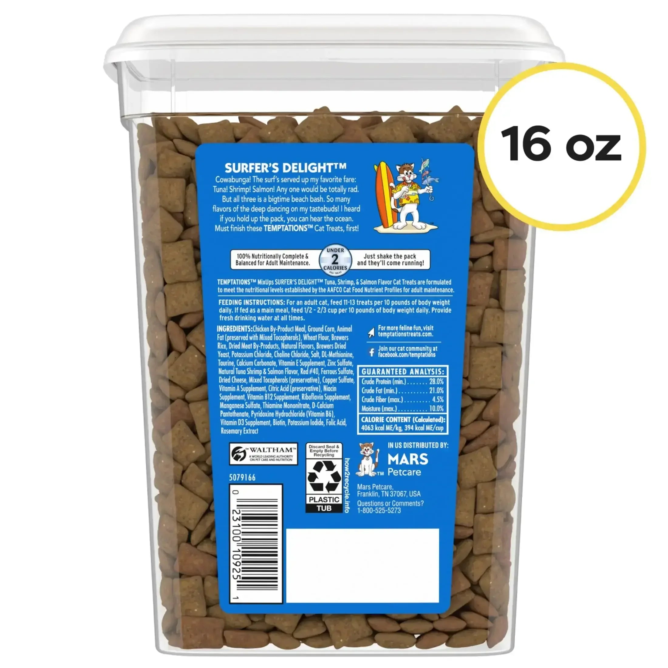 Temptations Mixups Surfer'S Delight Flavor Crunchy And Soft Cat Treats