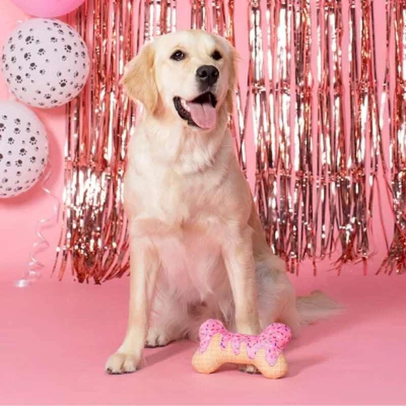 Happy Barkday Birthday Girl Box Dog Toy Bundle, 6-Piece Set (Pink)