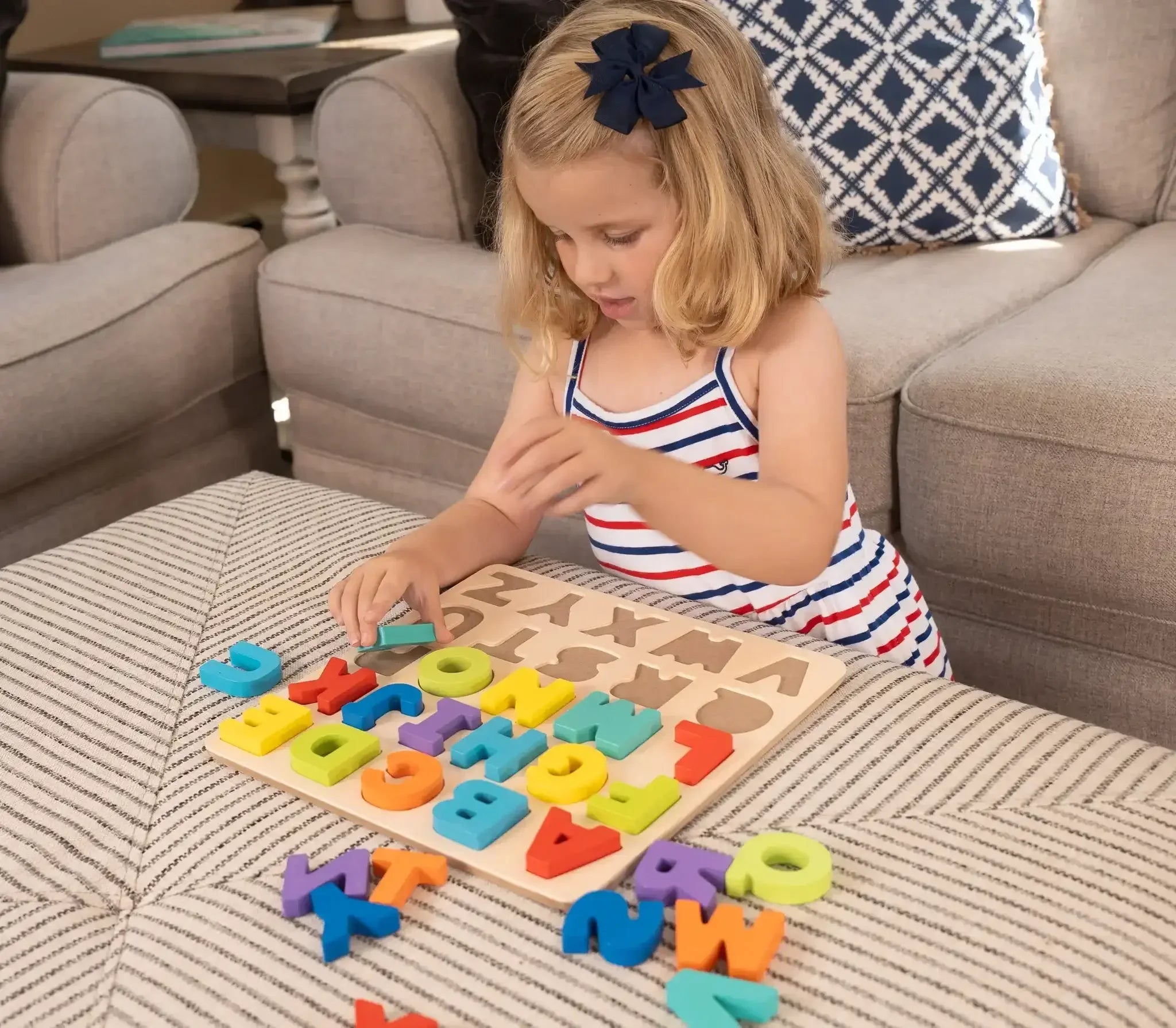 Spark Create Imagine Wooden Alphabet Puzzle, Baby and Toddler Toys for Children Ages 18 Months - USA MEGA SHOP