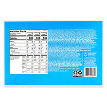 Back label for Fruit & Grain cereal bars variety pack with barcode