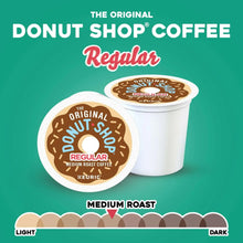 Teal Keurig coffee pods box, Regular medium roast with pod and cup graphic
