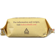 Organic farro grain bag back panel with text and other symbol