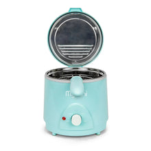 Aqua electric deep fryer base with open heating chamber and wire frying rack