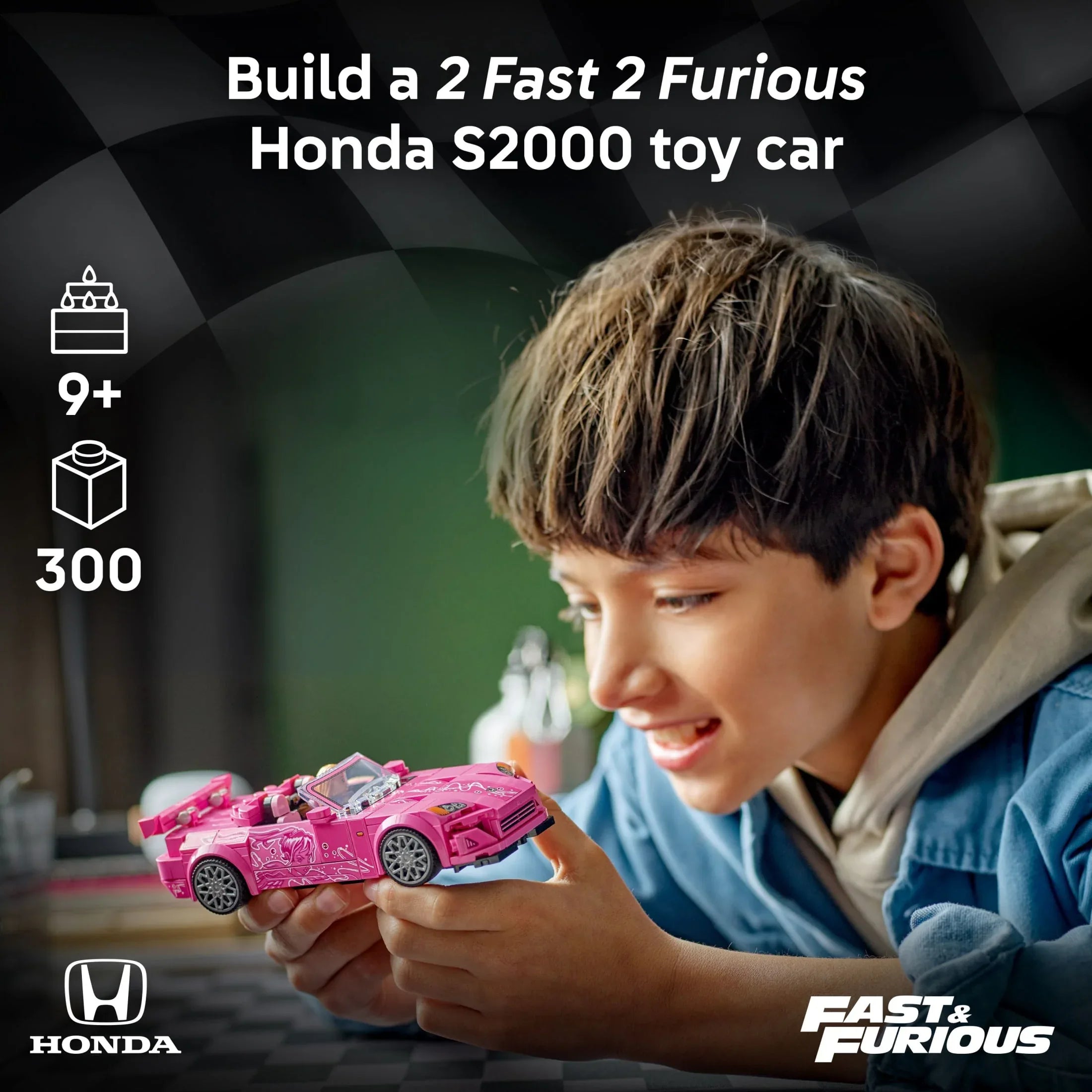 LEGO Speed Champions 2 Fast 2 Furious Honda S2000 Car Toy for Kids, Boys, and Girls, Ages 9+ - Gift for Birthdays for Race Car and Movie Fans - Includes Suki Minifigure - 77241