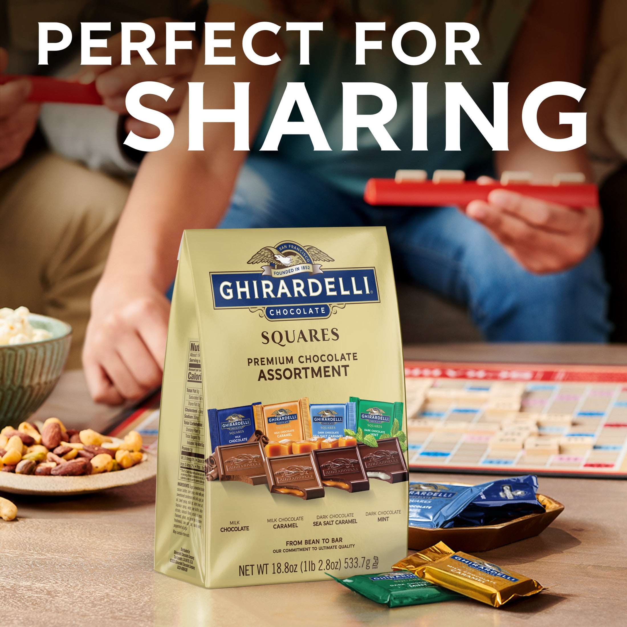 GHIRARDELLI Premium Chocolate Assortment SQUARES, 12.5 oz Bag