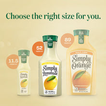 Simply Lemonade bottle size options showing 52 oz highlighted