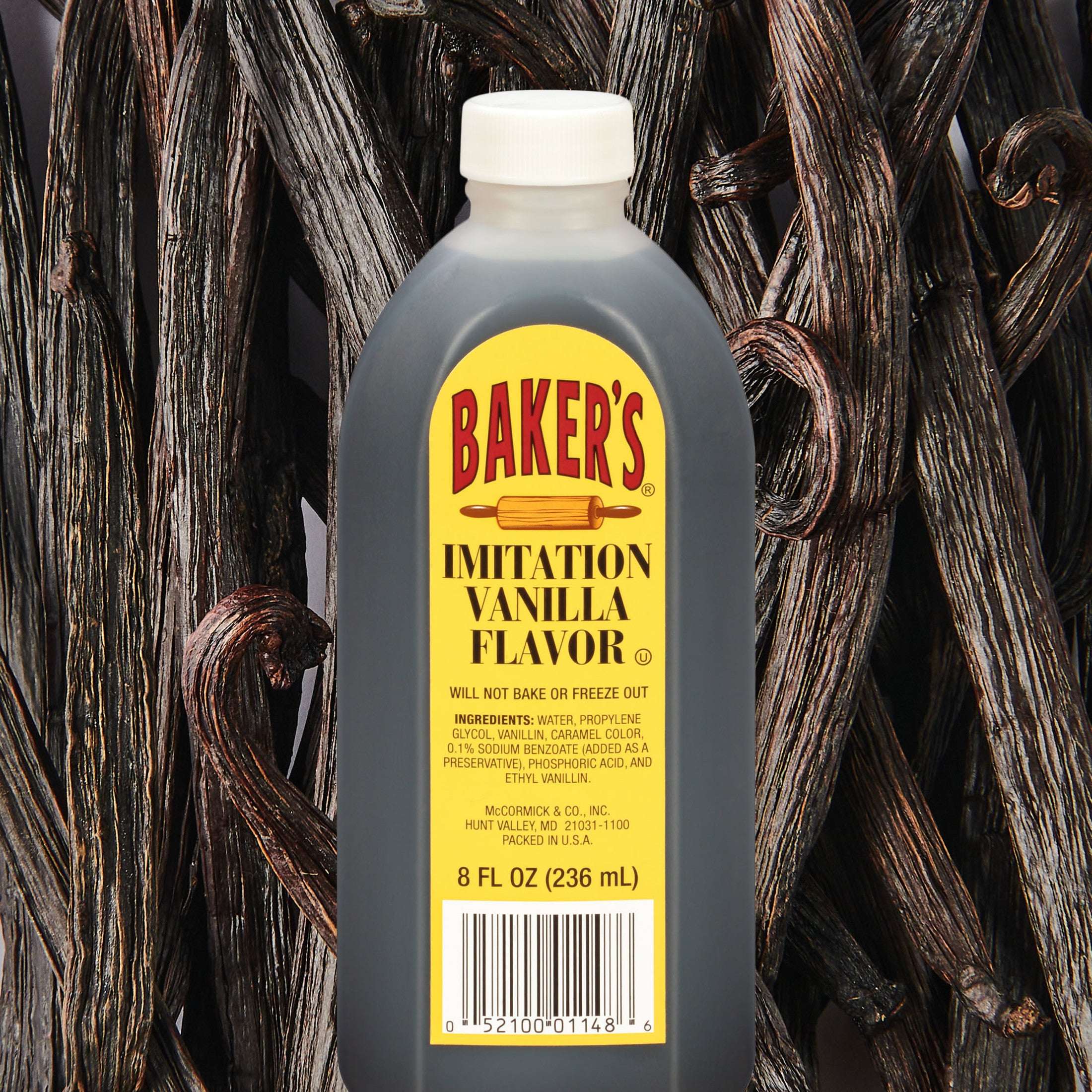 Baker's Kosher Imitation Vanilla Flavor, 8.0 fl oz Bottle