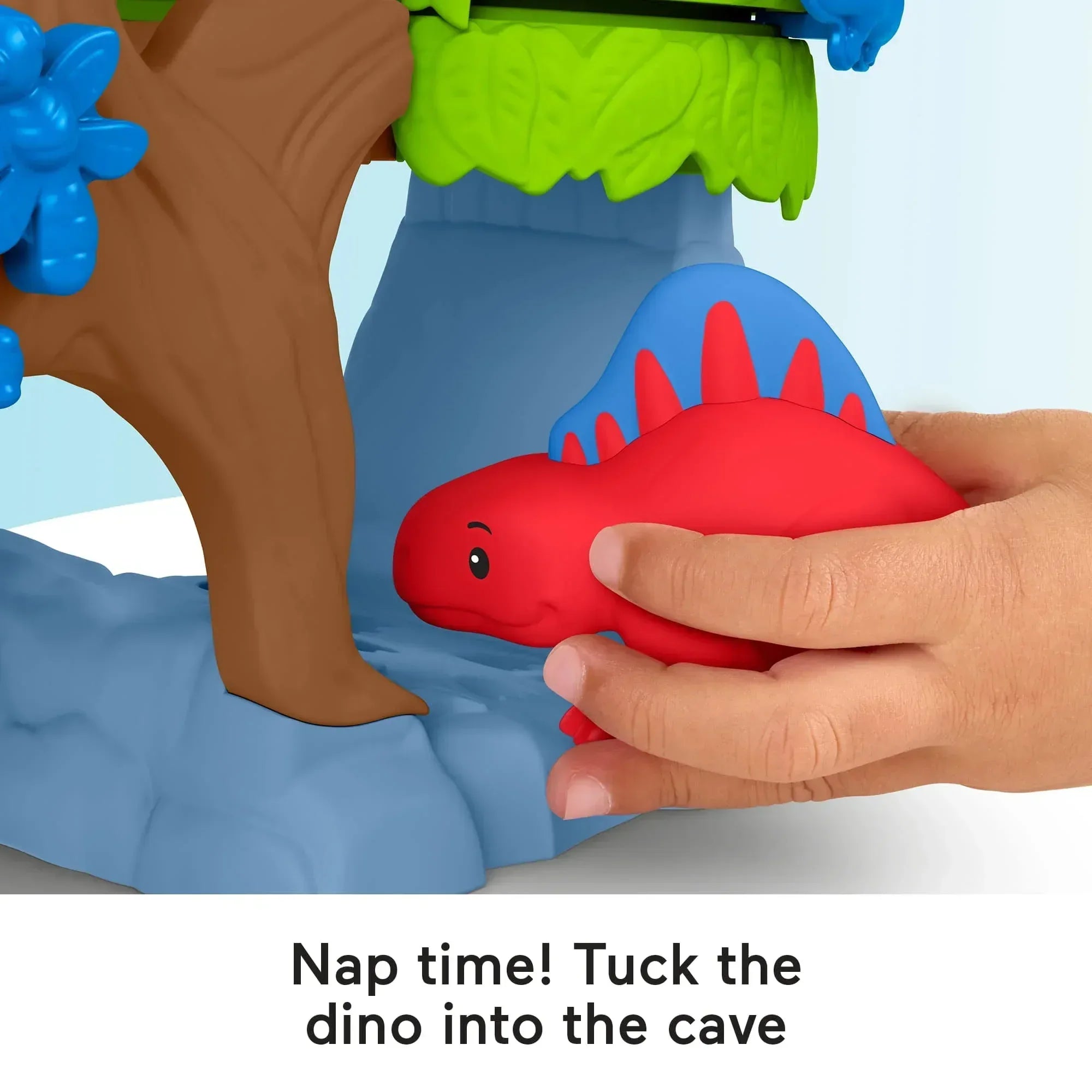 Fisher-Price Little People Dinosaur Hatch & Slide Playset Toddler Toy with 2 Figures