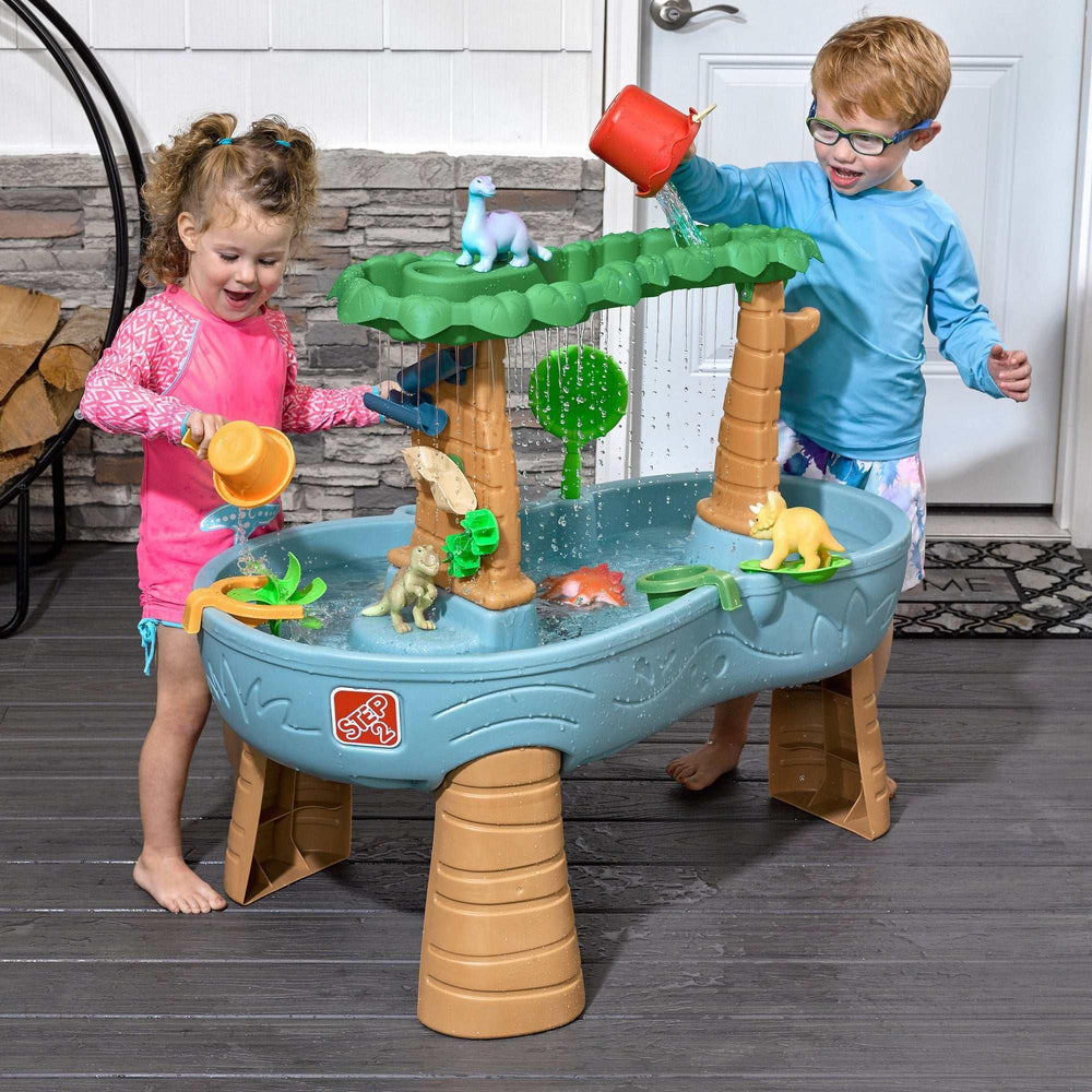 Step2 Dino Showers Multi-Color Plastic Water Table for Toddlers with 13-Piece Playset - USA MEGA SHOP