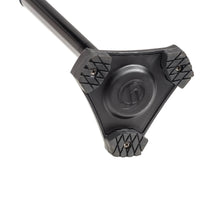 Black T-handle brace with textured grips and metal pin