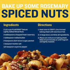 PLANTERS Deluxe Lightly Salted Mixed Nuts, Party Snacks, Plant Based Protein 15.25 oz Steel Can