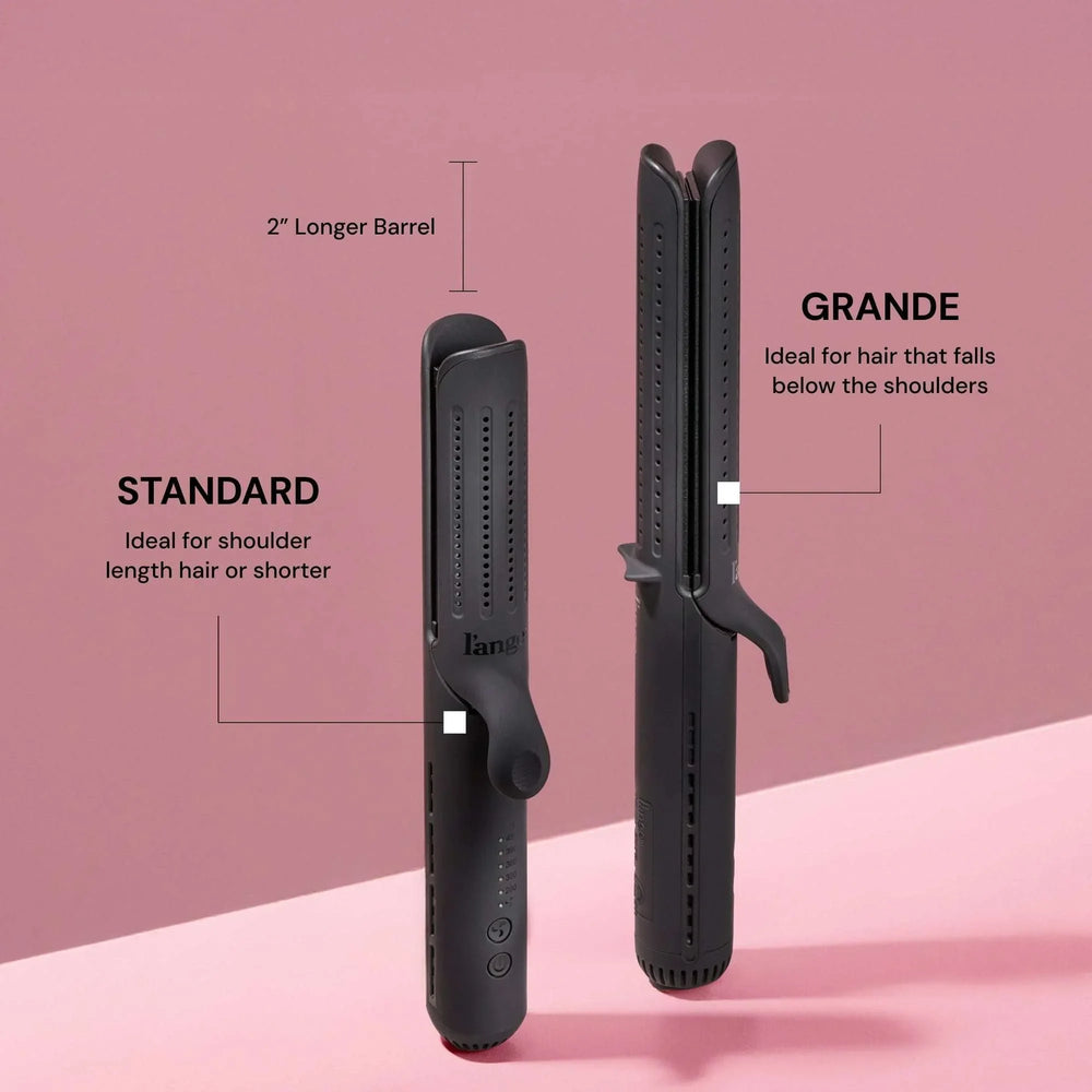 L'ange Hair Le Duo 360 Airflow Styler, Titanium Flat Iron Hair Straightener (Black) - USA MEGA SHOP