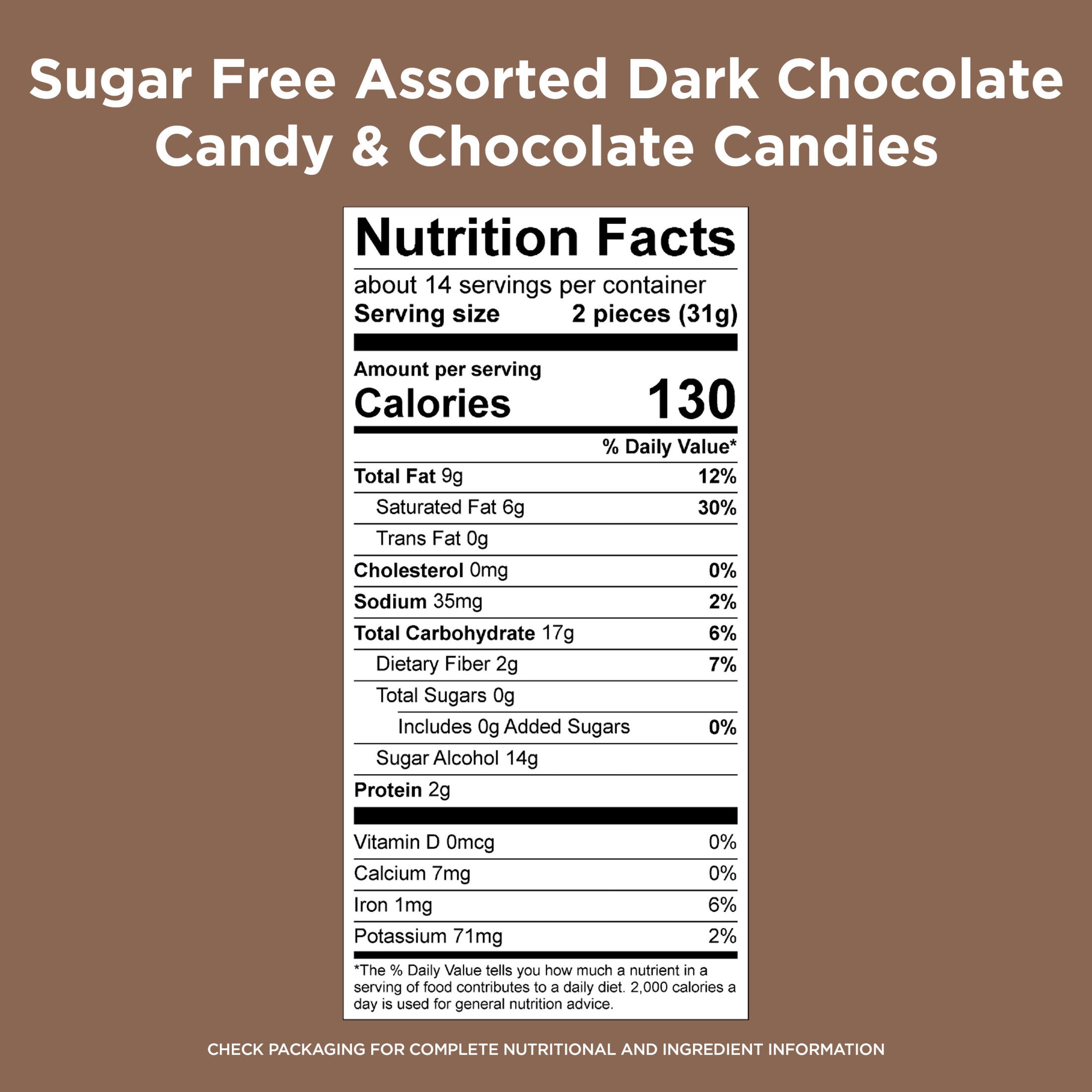 RUSSELL STOVER Sugar Free Assorted Chocolate Candy, 15.7 oz. bag