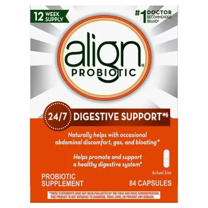 Align Probiotic Supplement for Daily Digestive Health Capsules (84 Ct.)